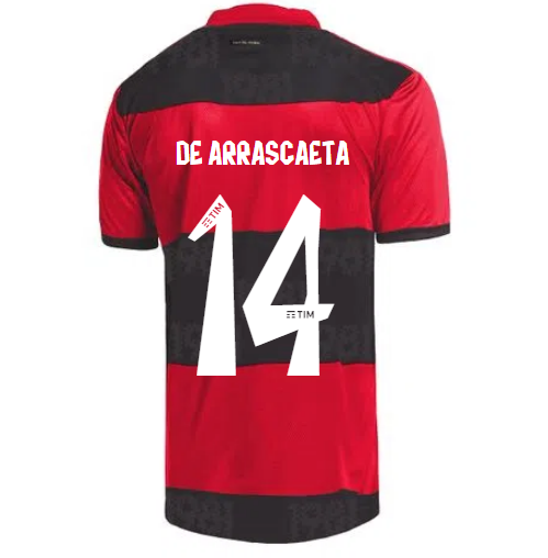 2021/22 Flamengo Home Kit Soccer Jersey DE ARRASCAETA #14